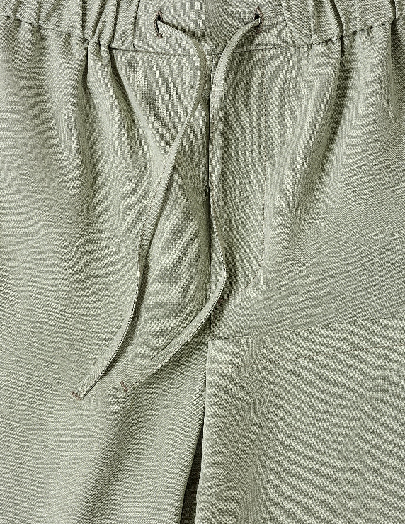 Tech Linen Elastic Shorts Neutral Green